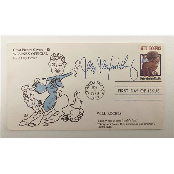 Jeff Foxworthy Signed 1979 Will Rogers First Day Cover
