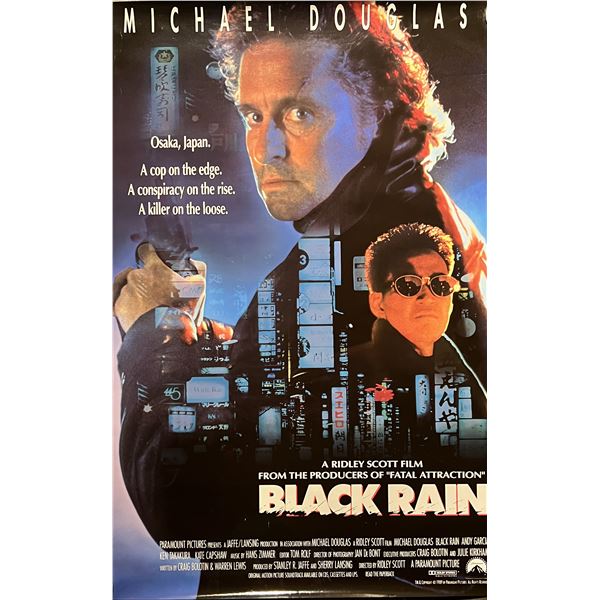 Black Rain 1989 original vintage one sheet poster. 27x41 inches