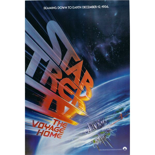 Star Trek IV: The Voyage Home 1986 original vintage one sheet poster