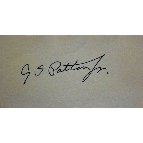 George S Patton Jr. signed slip