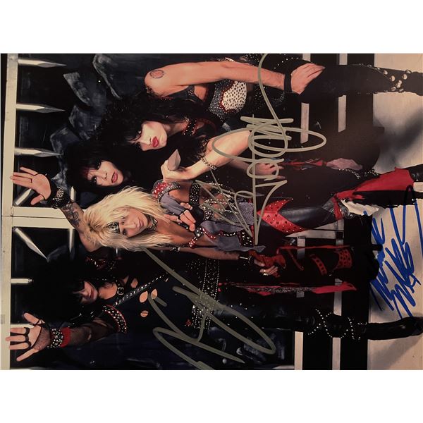 Motley Crue band signed photo