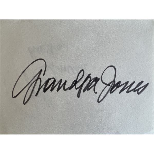 Hee Haw Grandpa Jones/ Jeff Smith original signatures. GFA authenticated