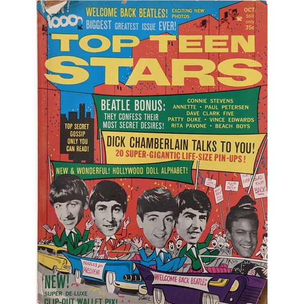 Beatles TOP TEEN STARS magazine October 1964 Issue
