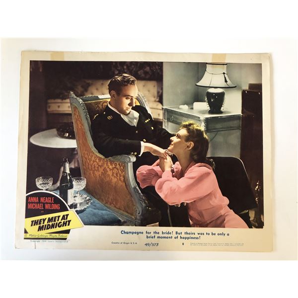 They Met At Midnight original 1949 vintage lobby card