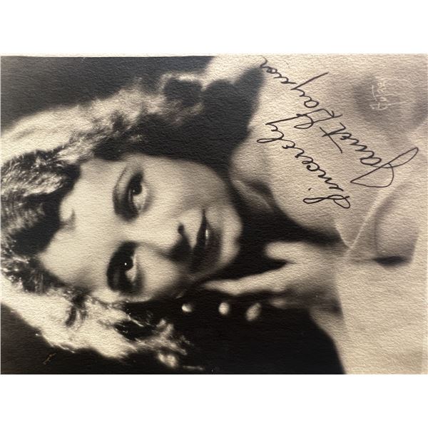 Janet Gaynor signed photo