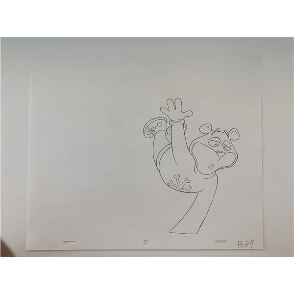 Super Sugar Crisp cereal bear original ad sketch designed by Robert "Bob" Irwin