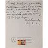 Image 1 : May McAvoy Signed Hand Written Note on First Day Cover