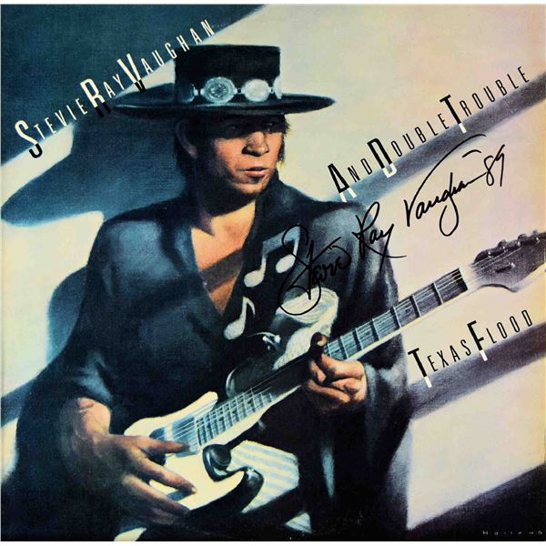 Stevie Ray Vaughan and Double Trouble signed Texas Flood album