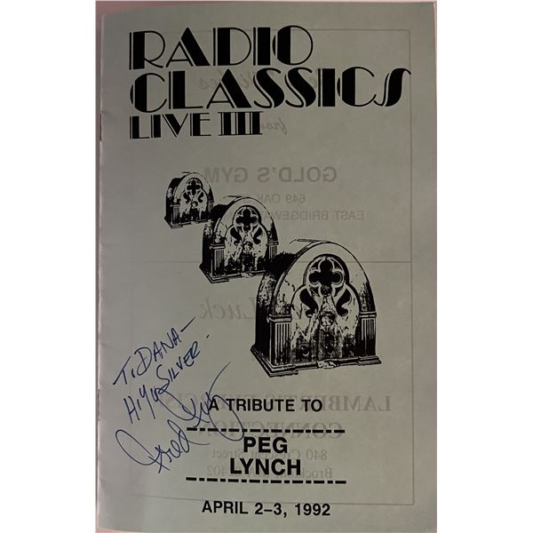 Fred Foy Radio Classics signed program