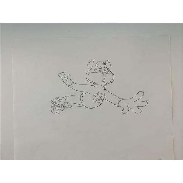 Super Sugar Crisp cereal bear original ad sketch designed by Robert "Bob" Irwin