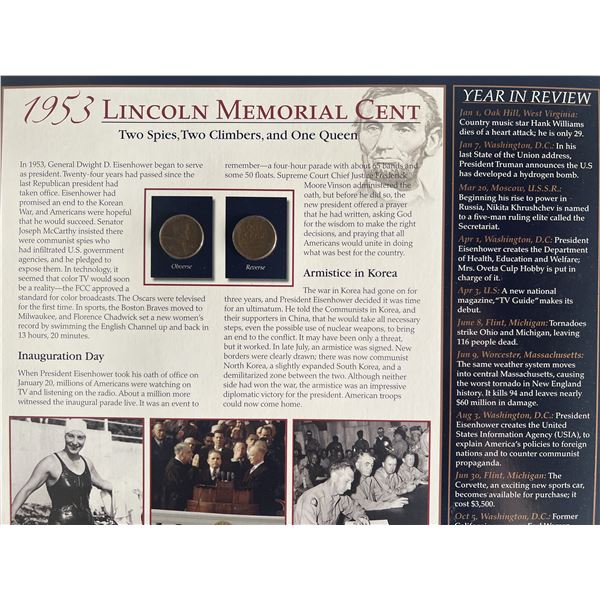 1953 Lincoln Memorial Cent Panel