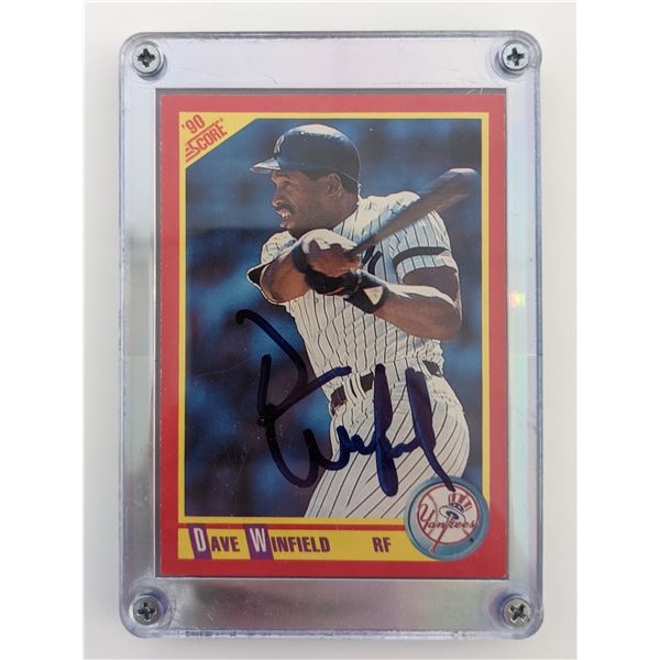 Dave Winfield Signed Baseball Trading Card - Score #307 1990