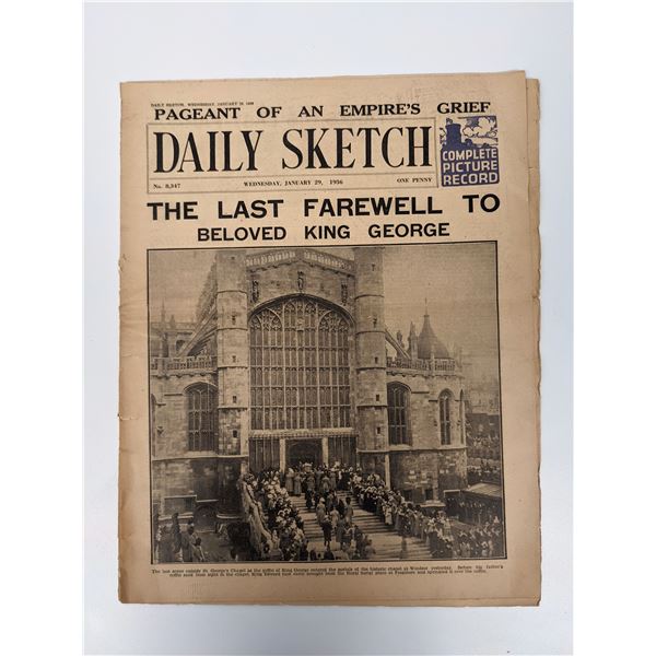 Daily Sketch 1936 Vintage Newspaper