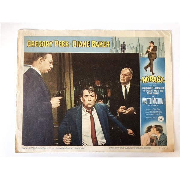 Mirage original 1965 vintage lobby card