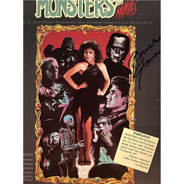 Brinke Stevens signed Monsters magazine cover