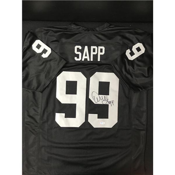 WARREN SAPP SIGNED L.A RAIDERS JERSEY ( 5 STAR COA)