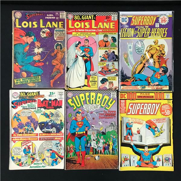 LOT OF 6 BRONZE AGE SUPERMAN COMICS (DC COMICS)