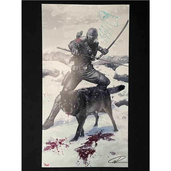 RAY PARK SIGNED LTD. EDITION SNAKE EYES 12 X 18 PRINT WITH INSIGNIA INSCRIPTION /25 (WWOC COA)
