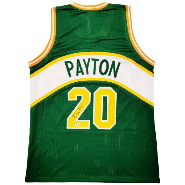 GARY PAYTON SIGNED SEATTLE SUPERSONICS JERSEY (BECKETT COA)