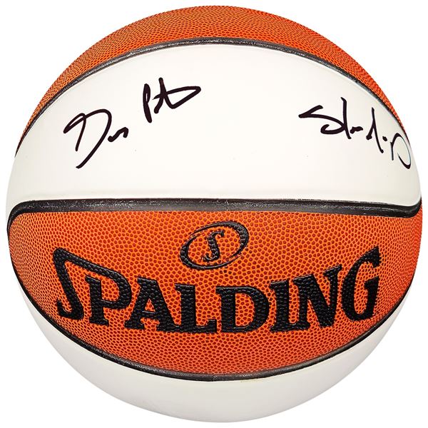 GARY PAYTON AND SHAWN KEMP SIGNED SPALDING BASKETBALL (BECKETT COA)