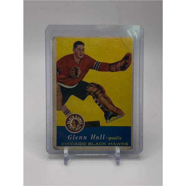 1957-58 TOPPS GLENN HALL ROOKIE CARD