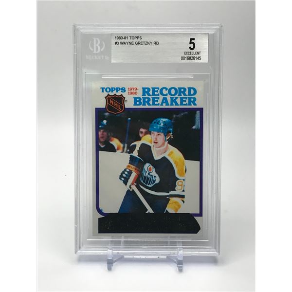 1980-81 TOPPS RECORD BREAKER WAYNE GRETZKY (BECKETT 5)