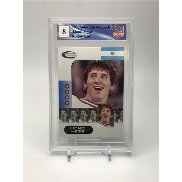 2006 SHOWCASE PROSPECTS LIONEL MESSI ROOKIE CARD (GCG 8)