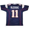 Image 1 : DREW BLEDSOE SIGNED NEW ENGLAND PATRIOTS FOOTBALL JERSEY (BECKETT COA)