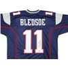 Image 2 : DREW BLEDSOE SIGNED NEW ENGLAND PATRIOTS FOOTBALL JERSEY (BECKETT COA)
