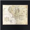 Image 1 : ELIJAH WOOD SIGNED INSCRIBED "FRODO" MAP OF MIDDLE EARTH WWOC COA