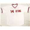 Image 3 : PETE ROSE SIGNED HIT KING BASEBALL JERSEY (BECKETT COA)