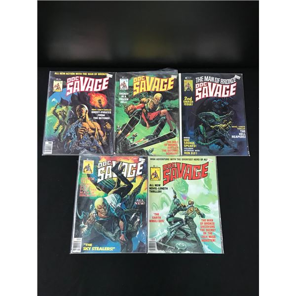 LOT OF 5 DOC SAVAGE COMICS (INDI COMICS)