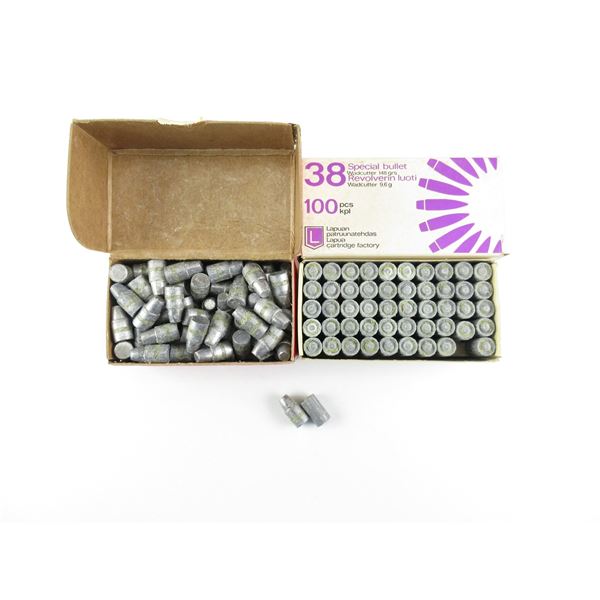 ASSORTED .38 CALIBER BULLETS LOT