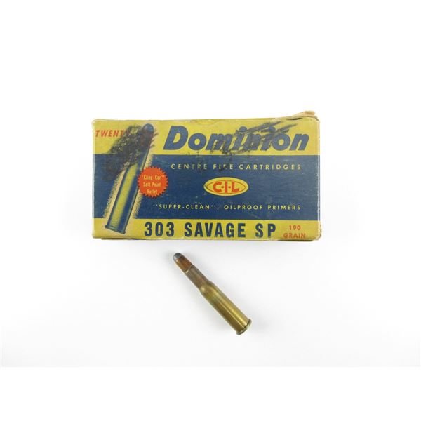 COLLECTIBLE DOMINION .303 SAV AMMO LOT