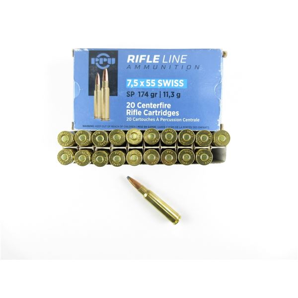 PPU 7.5X55 SWISS AMMO LOT