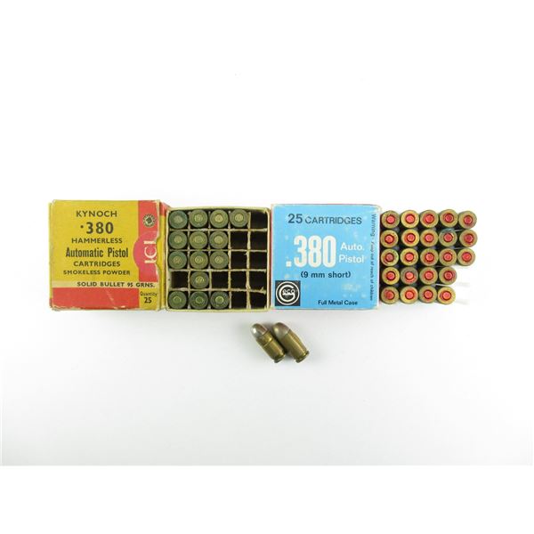 ASSORTED .380 AUTO PISTOL AMMO LOT