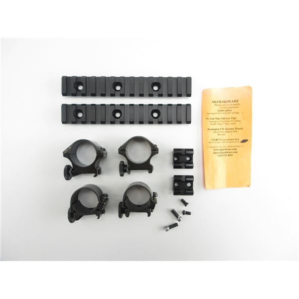 ASSORTED SCOPE RINGS AND BASES LOT