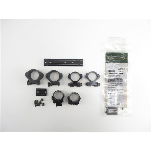 ASSORTED SCOPE RINGS AND BASES LOT