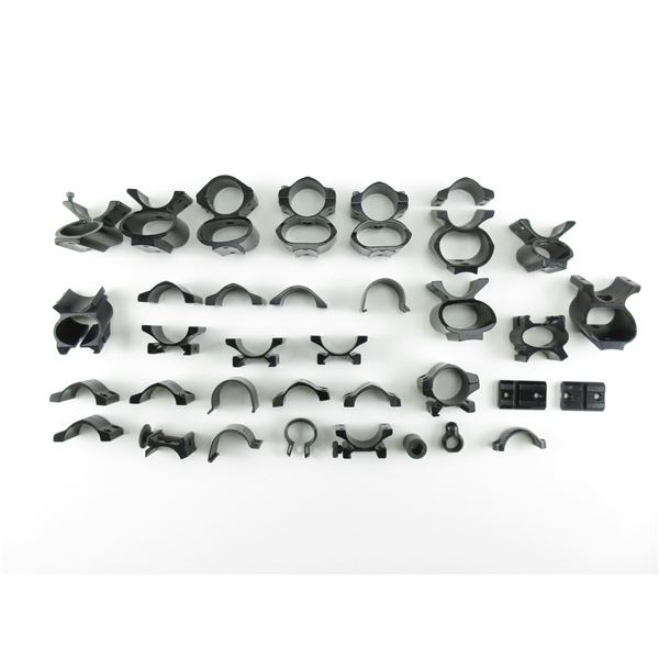 ASSORTED SEE THRU SCOPE RINGS LOT
