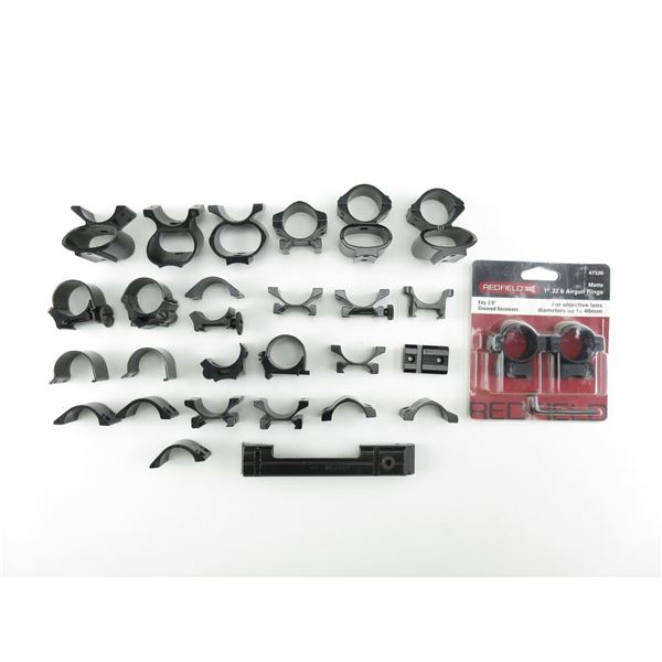 ASSORTED SEE THRU SCOPE RINGS LOT