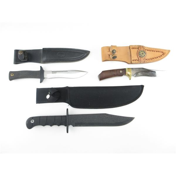 ASSORTED FIXED BLADE KNIVES LOT