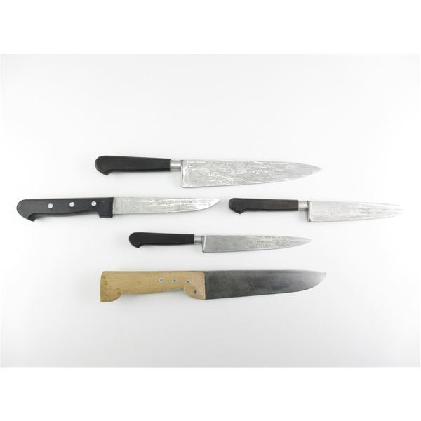 ASSORTED SABATIER KITCHEN KNIVES LOT