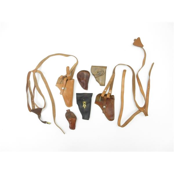 ASSORTED LEATHER HOLSTERS LOT