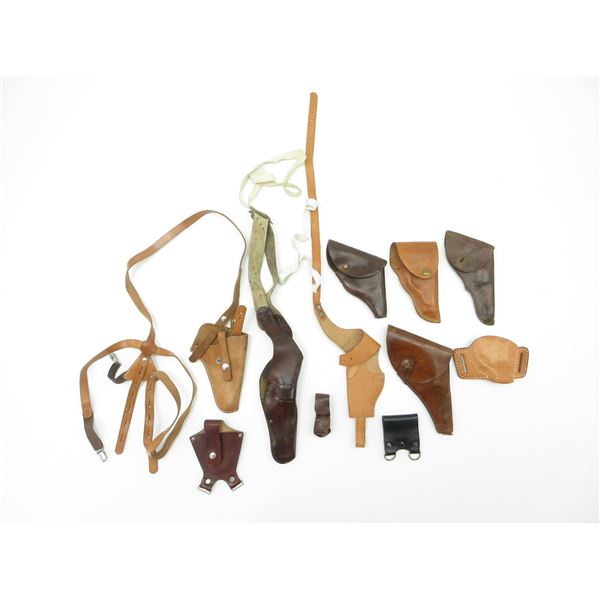 ASSORTED LEATHER HOLSTERS LOT