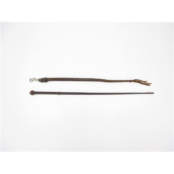 ASSORTED LEATHER RIDING CROPS LOT
