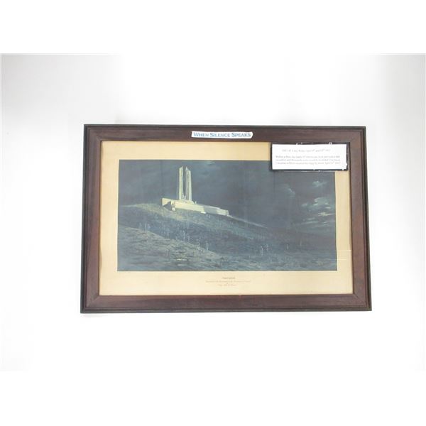 FRAMED PRINT OF VIMY RIDGE