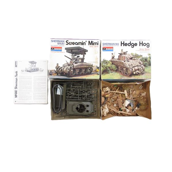 MONOGRAM SHERMAN TANK MODEL KIT LOT