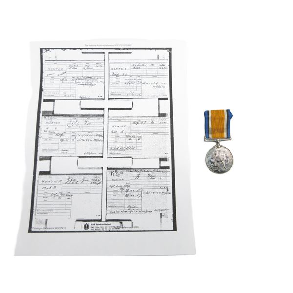 WWI BRITISH MILITARY NAMED WAR MEDAL
