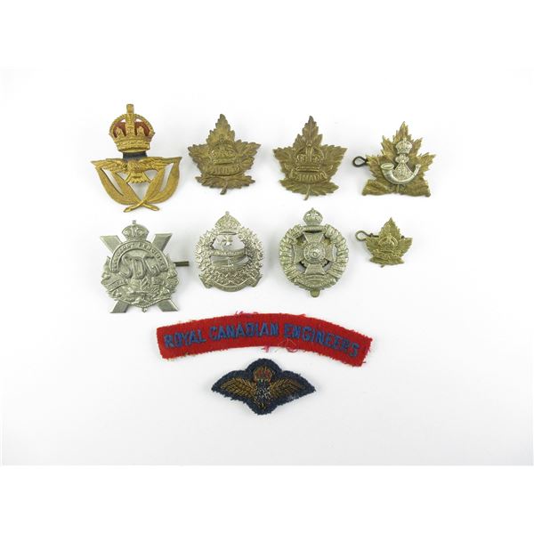 WWI ERA CANADIAN MILITARY BADGE LOT