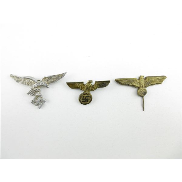 WWII GERMAN MILITARY EAGLE PINS LOT